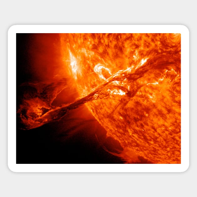 Solar flare, SDO ultraviolet image (C020/7898) Sticker by SciencePhoto